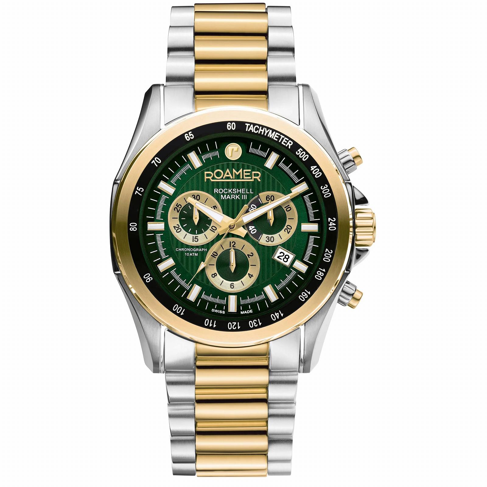 Чоловічий годинник Roamer Rockshell Mark III Chrono 44 мм 220837 48 75 20 З нержавіючої сталі, фото №1 Чоловічий годинник Roamer Rockshell Mark III Chrono 44 мм 220837 48 75 20 З нержавіючої сталі, фото №1
