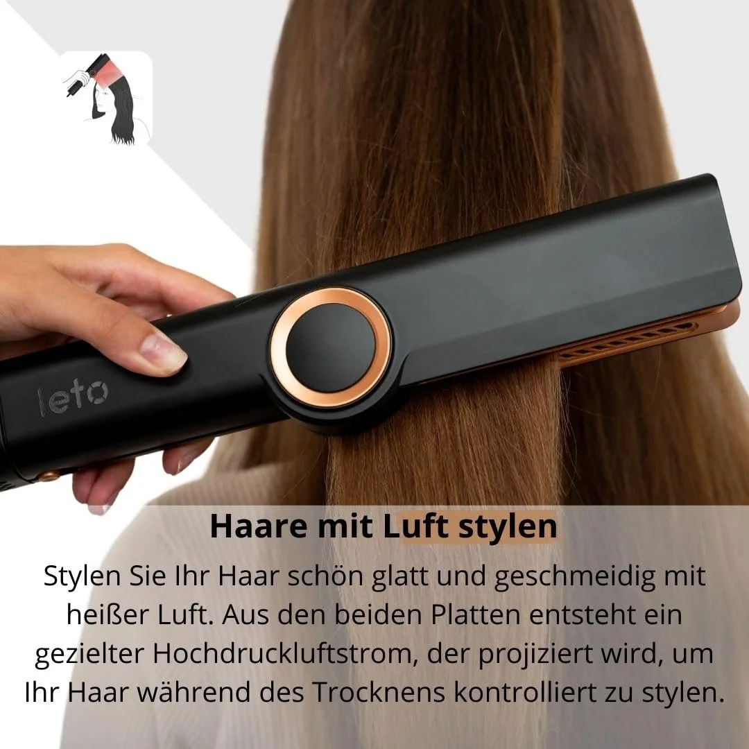 Випрямляч та фен для волосся 2-в-1 Leto Hairstrait Air Styling Wet to Dry, фото №8