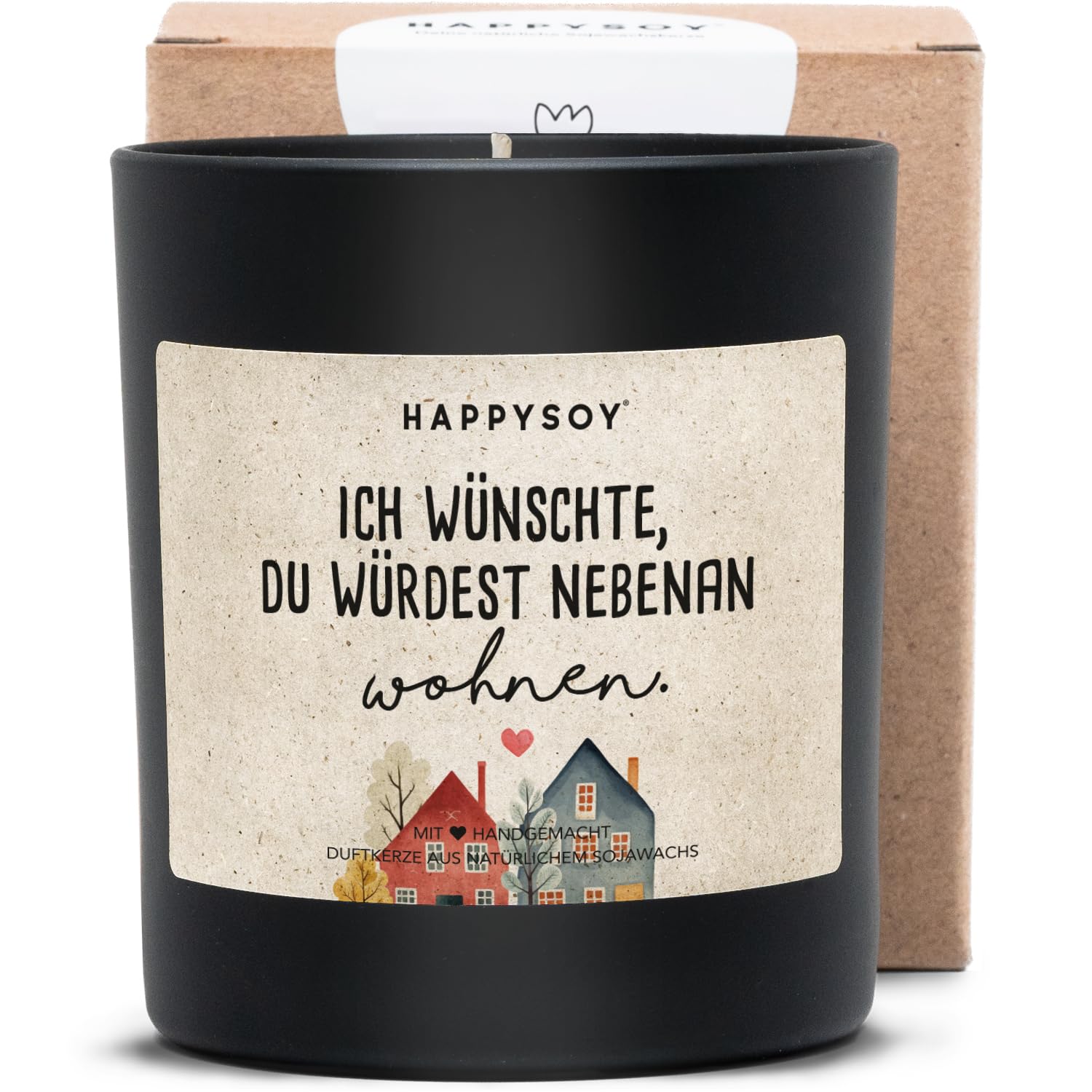 Подарки для девушек - Ароматическая свеча с надписью Ручная работа Соевый воск Черный, фото №1