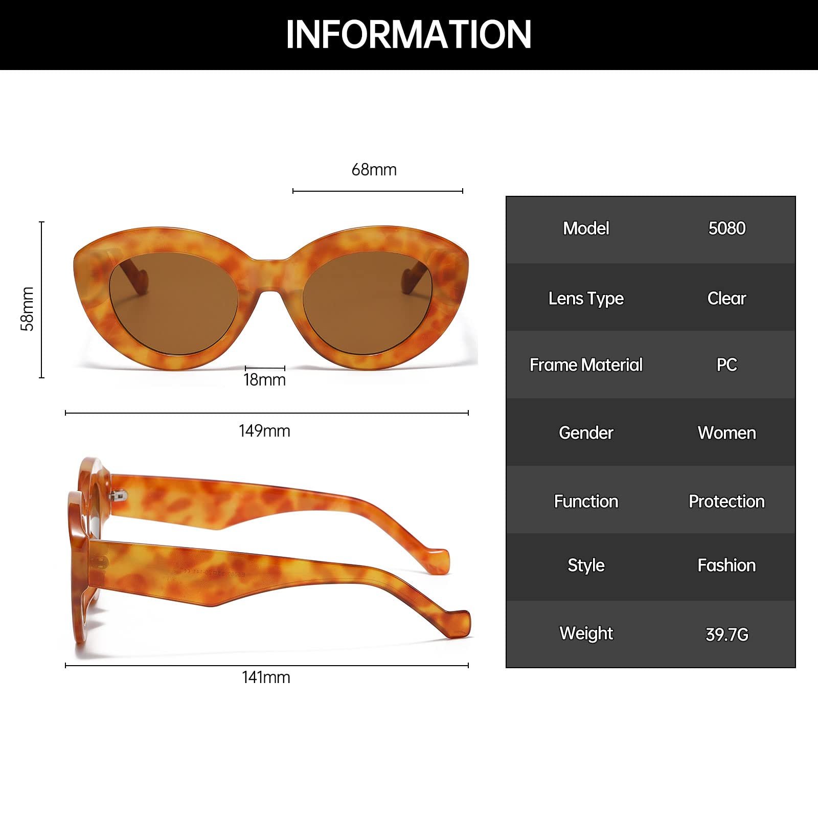 Винтажные очки YAMEIZE Cat Eye для женщин, фото №4