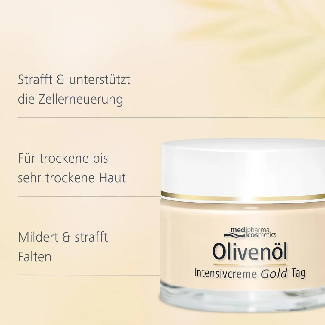 Денний крем medipharma cosmetics Olive Oil Intensive Cream Gold Cell Active для сухої та дуже сухої шкіри, фото №3