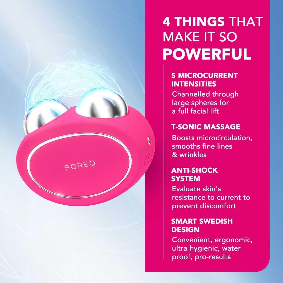 Пристрій FOREO Bear для підтяжки обличчя мікрострумами Фуксія, 1 шт., фото №3