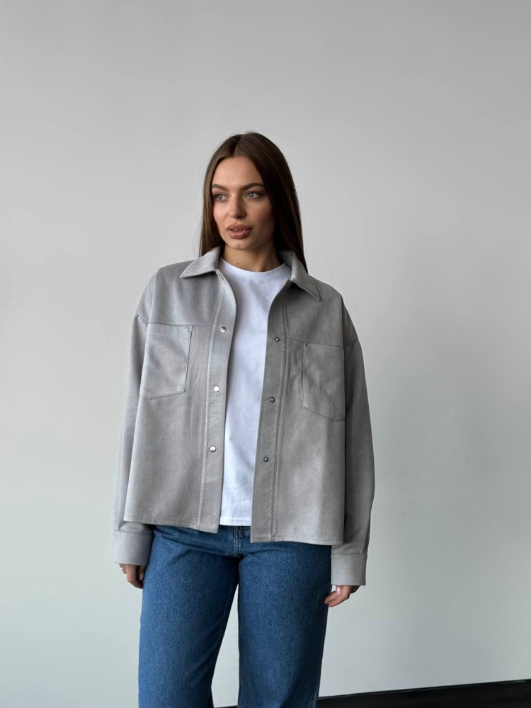 Сорочка жіноча замшева Reload Mohito світло-сірий, фото №5 Сорочка жіноча замшева Reload Mohito світло-сірий, фото №5