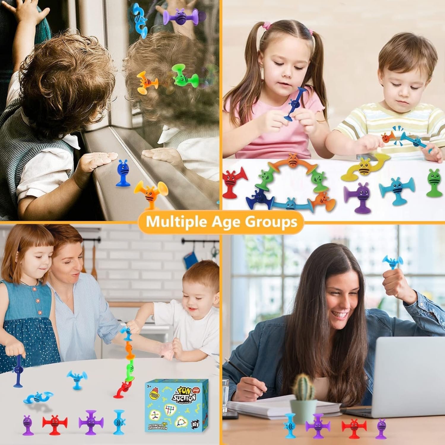 Іграшка-присоска KAHEIGN 76 штук, 8 стилів, силіконова, фото №7