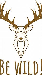 Настінна наклейка GRAZDesign Stag Head Be Wild 52 x 30 см 091 золота synthetic.ua - Фото 1