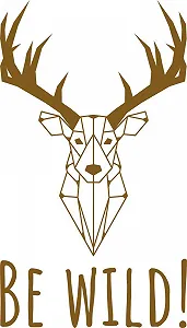 Настінна наклейка GRAZDesign Stag Head Be Wild 52 x 30 см 091 золота synthetic.ua - Фото 1