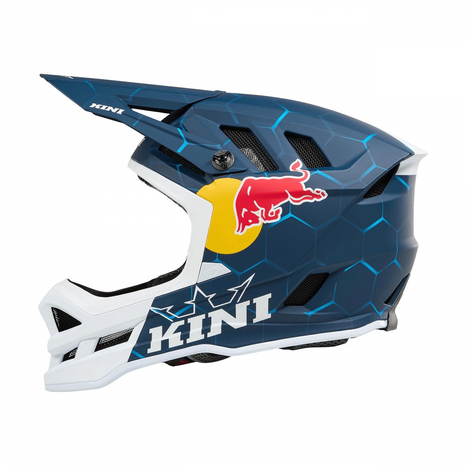 Шолом Kini Red Bull 1.0 M (57/58 см) для гірського велосипеда, синьо-білий, фото №5