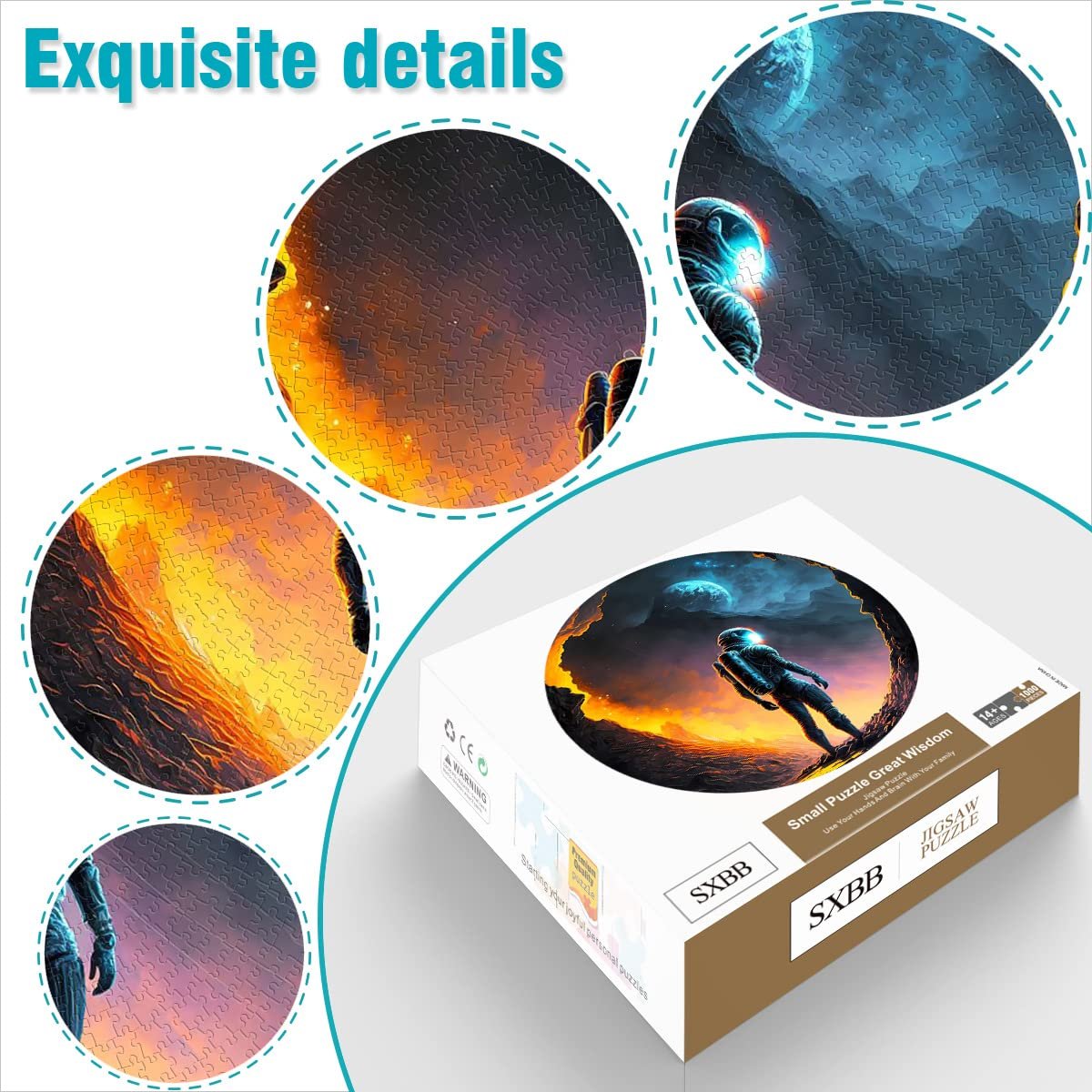 Пазл Universe Astronaut Круглый 1000 деталей 67,5 x 67,5 см, фото №3