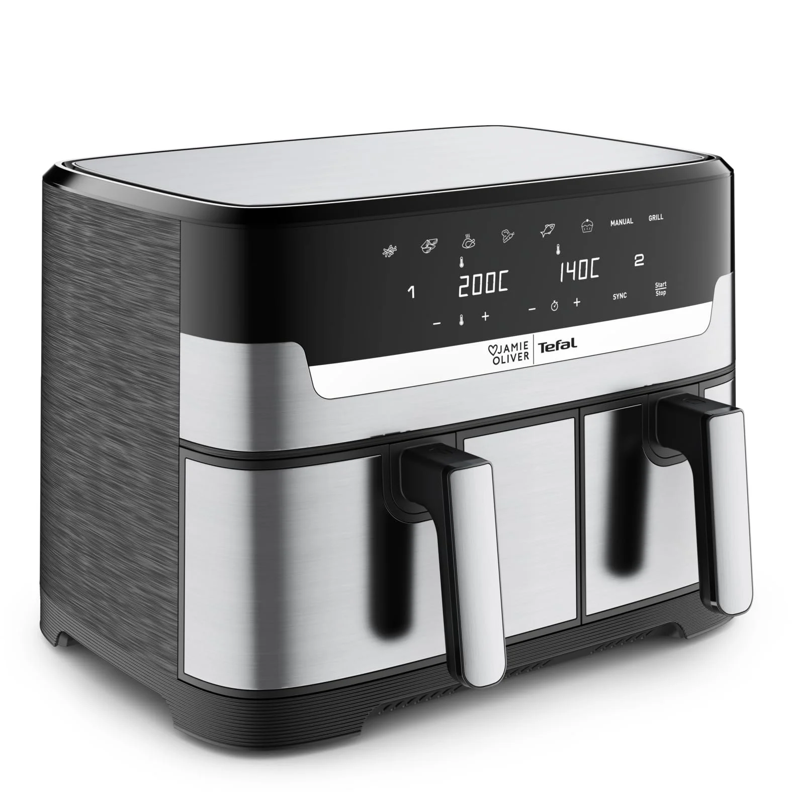 Мультипечь Jamie Oliver by Tefal Dual Drawer EY90JDE1 8.3 л 2 камеры функция гриля 8 программ черная, фото №1 Мультипечь Jamie Oliver by Tefal Dual Drawer EY90JDE1 8.3 л 2 камеры функция гриля 8 программ черная, фото №1