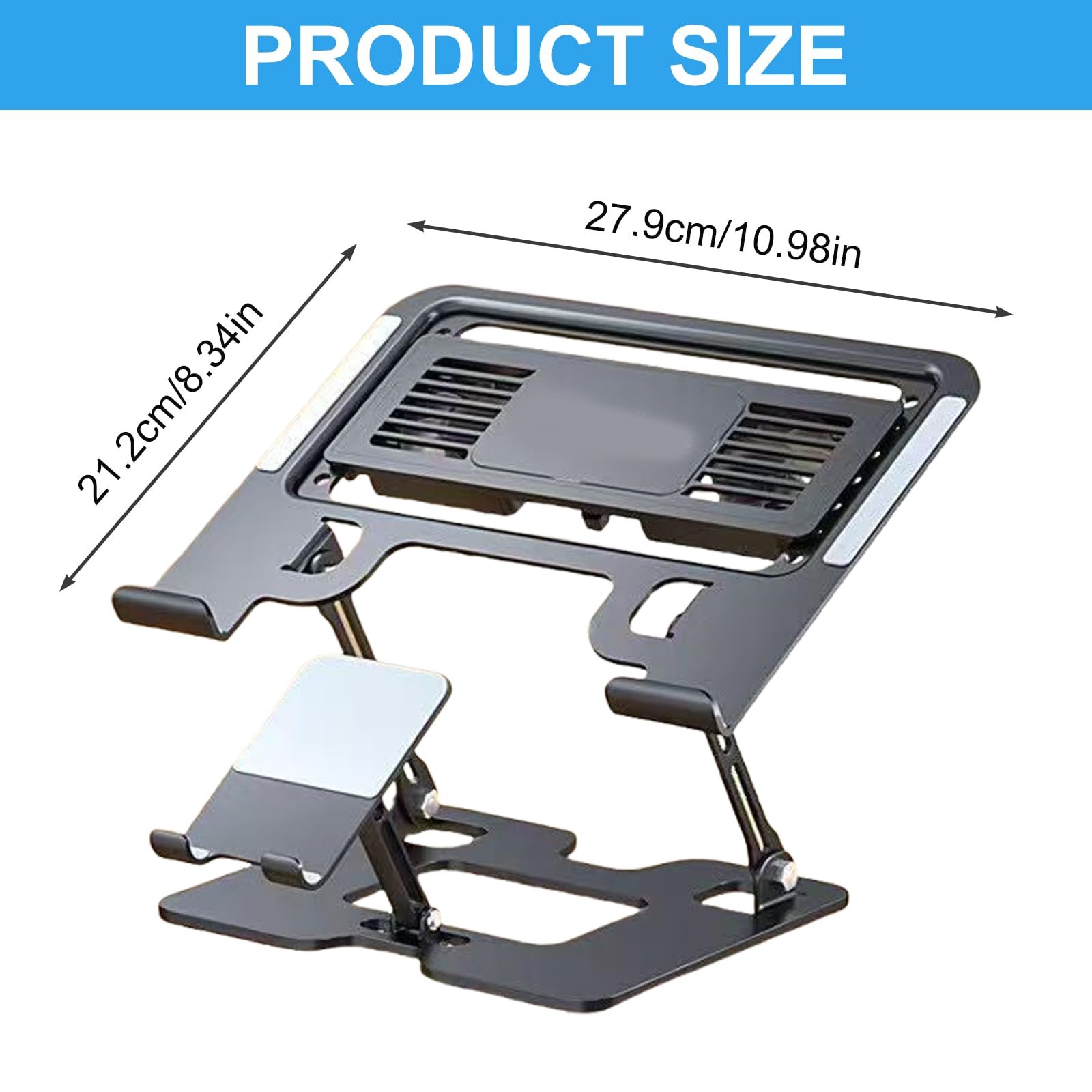 Подставка для ноутбука 2-в-1 Эргономичная Регулируемая Подставка-Держатель для Компьютера Эргономичный Охлаждающий Кронштейн Стойка Охлаждающая Подставка, фото №6 Подставка для ноутбука 2-в-1 Эргономичная Регулируемая Подставка-Держатель для Компьютера Эргономичный Охлаждающий Кронштейн Стойка Охлаждающая Подставка, фото №6
