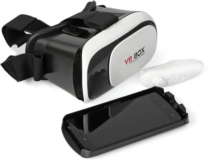 3D Очки виртуальной реальности с пультом управления для телефона VRBOX 2.0 ВиАр шлем, фото №4