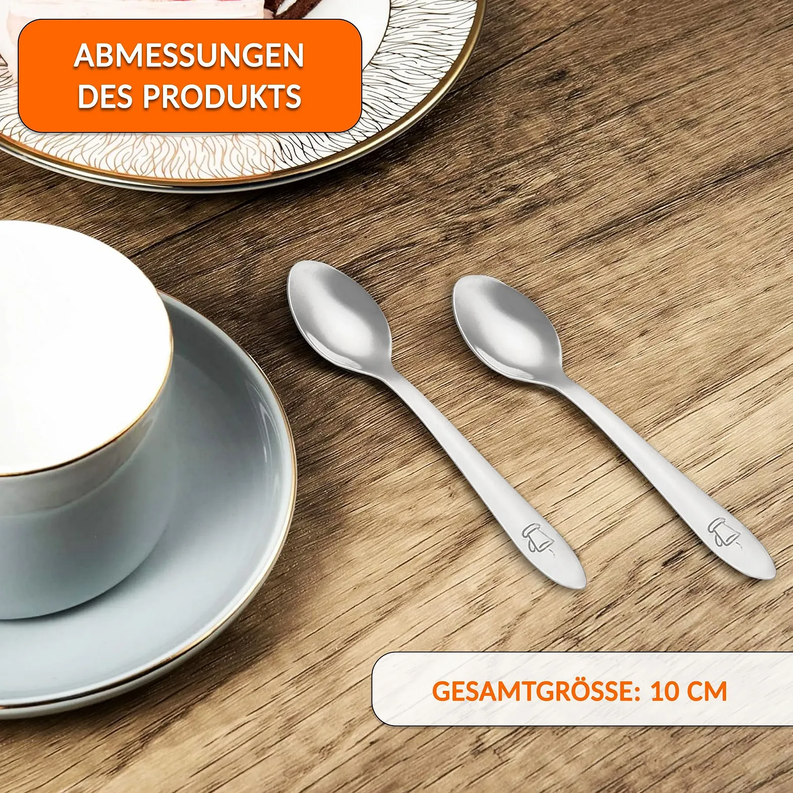 Ложки для еспресо Маленькі з нержавіючої сталі 24 штуки 10 см, фото №7