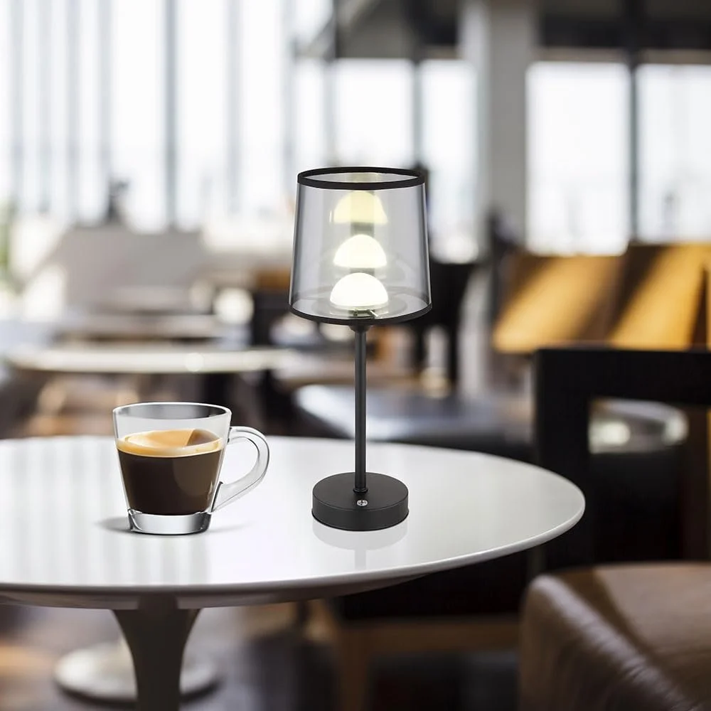 Настольная лампа GLOBO Прикроватная сенсорная LED с диммером Черная, фото №5