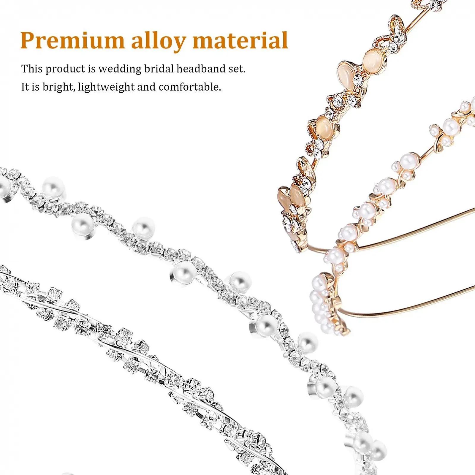 Обруч для волосся Весільний Beaupretty з кристалами, фото №2