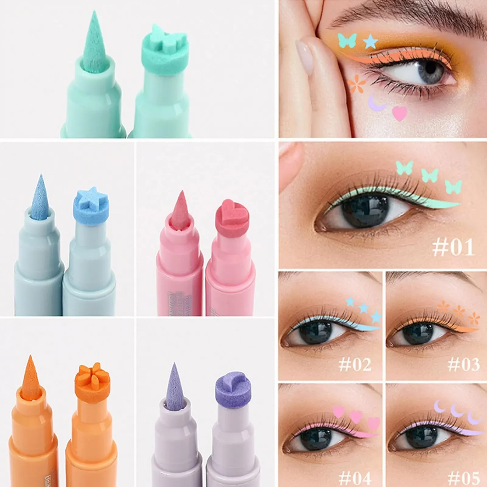 Жидкая Подводка-Штамп Kuxiptin Двусторонняя Разные Цвета, фото №5 Жидкая Подводка-Штамп Kuxiptin Двусторонняя Разные Цвета, фото №5