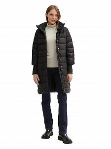 Куртка TOM TAILOR стьобана з коміром-стійкою, довга, жіноча synthetic.ua - Фото 1