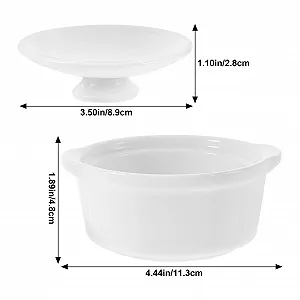 Миска для запікання Veemoon керамічна з кришкою та ручкою 4 дюйми герметична synthetic.ua - Фото 1