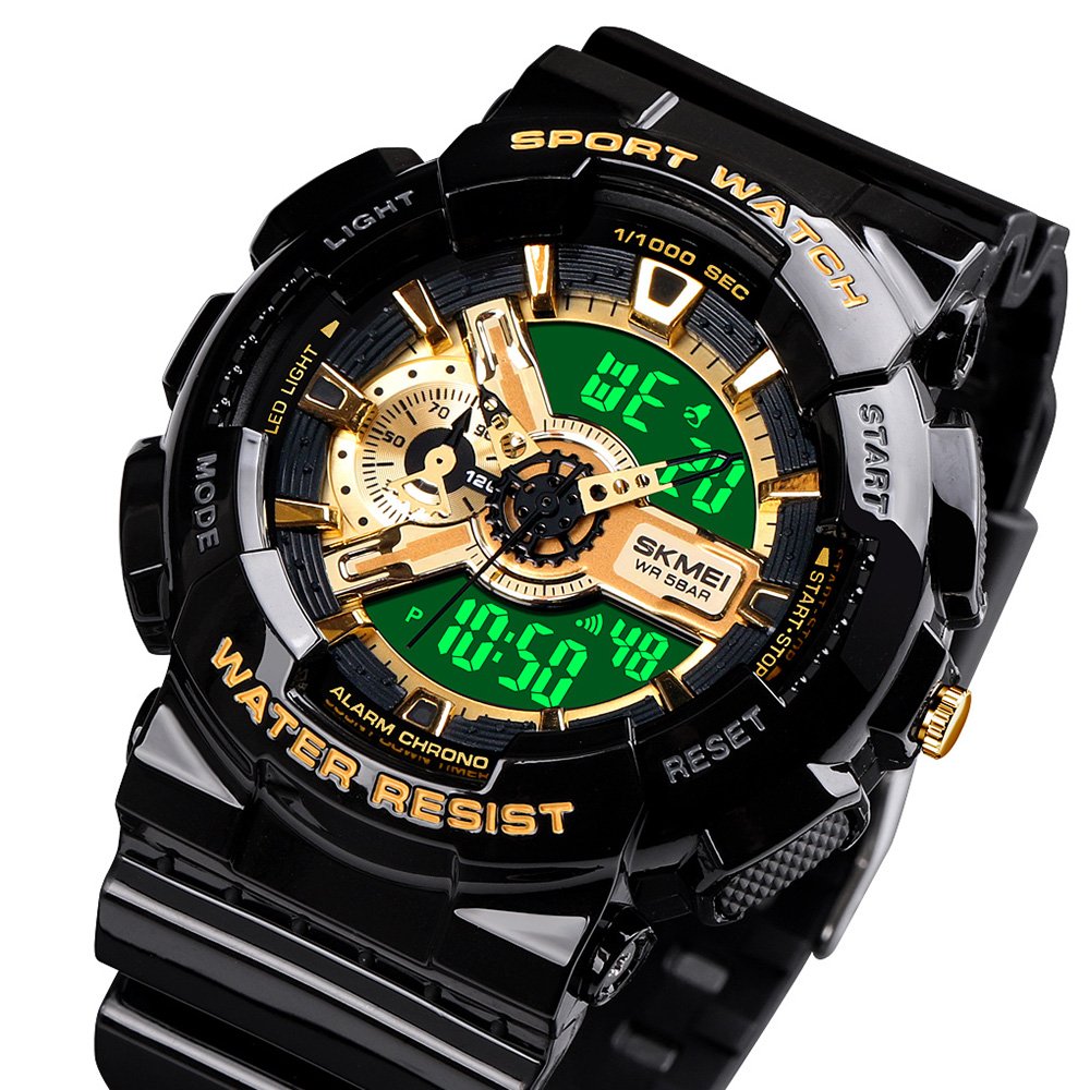 Годинник Skmei 1688 Black-Gold, фото №3