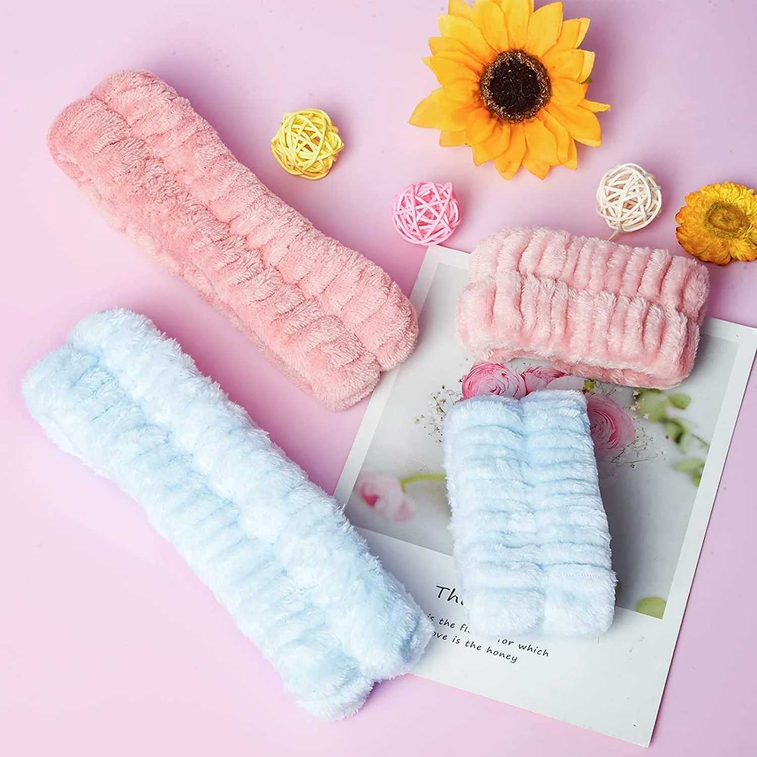 Набір: Пов'язка спа для обличчя, напульсники для вмивання, еластична, фото №7 Набір: Пов'язка спа для обличчя, напульсники для вмивання, еластична, фото №7