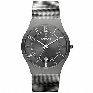 Чоловічий годинник Skagen Sundby Titanium, кварцовий механізм з трьома стрілками, ремінець з нержавіючої сталі або шкіри - Фото 1