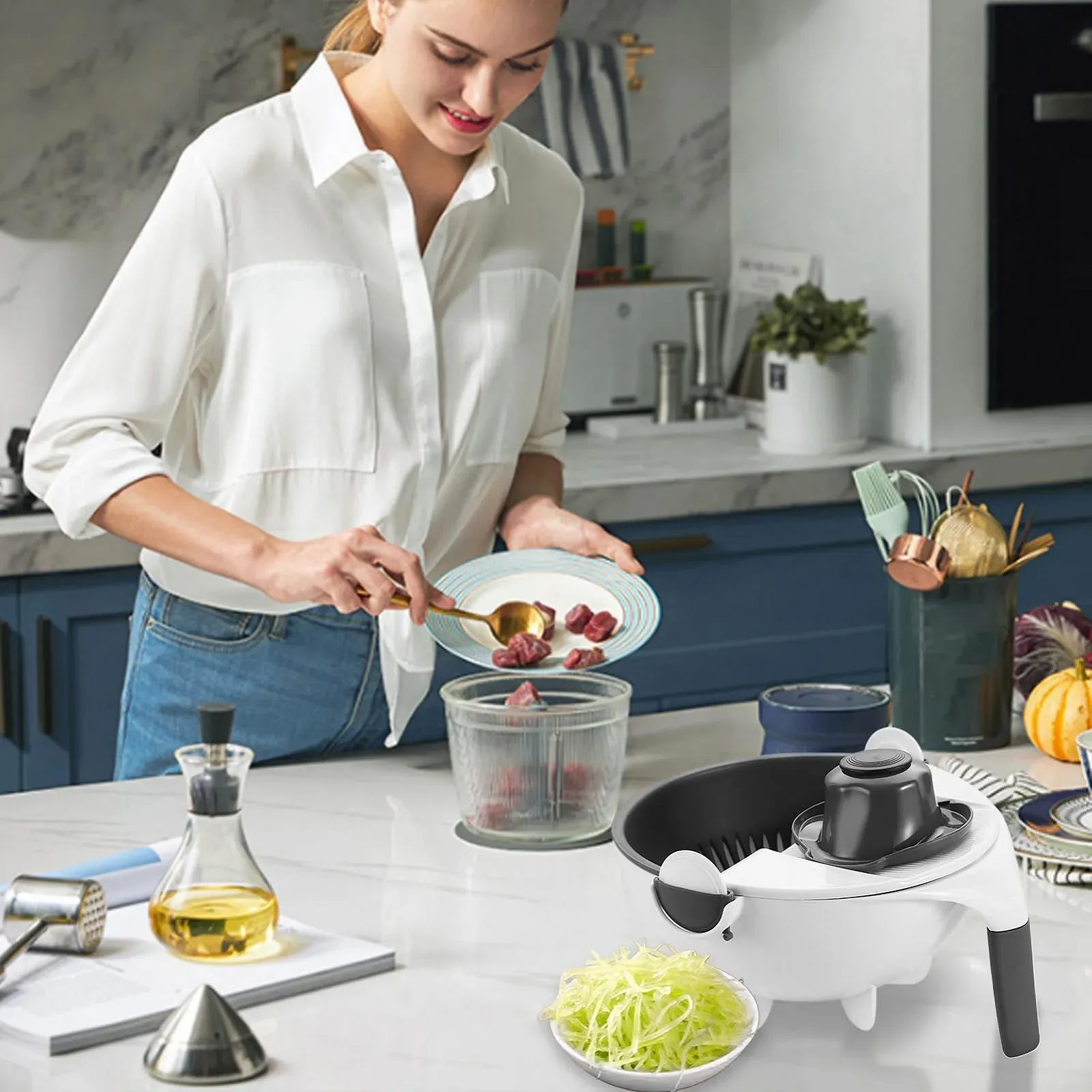 Овочерізка, подрібнювач фруктів для сиру, моркви, огірків, картоплі, фото №3 Овочерізка, подрібнювач фруктів для сиру, моркви, огірків, картоплі, фото №3