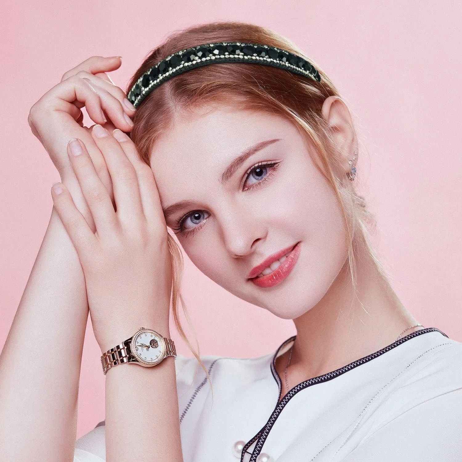 Обруч зі стразами Вода Характеристики Блискучий, фото №4