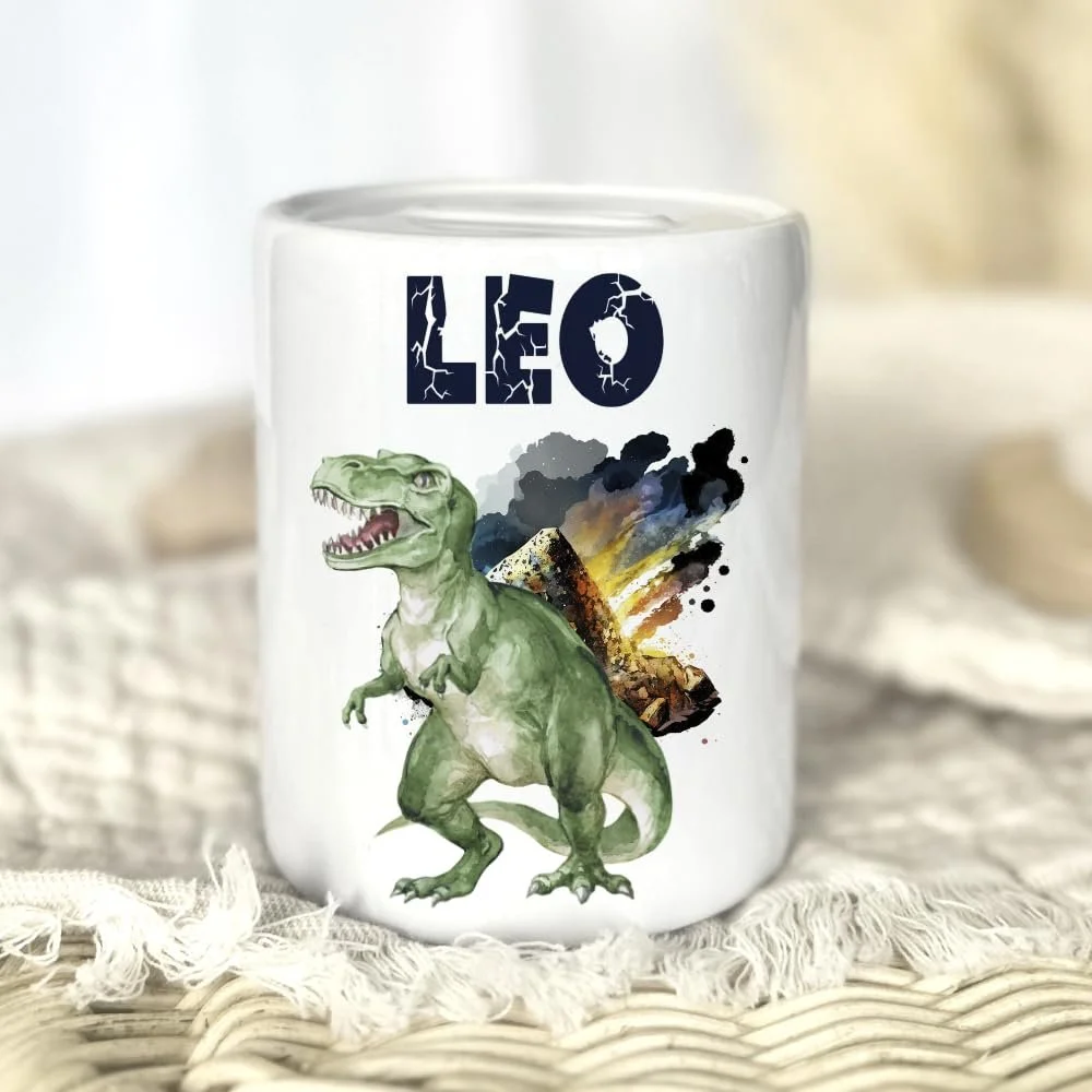 Скарбничка Динозавр Manufaktur Liebevoll T-Rex Керамічна Персоналізована, фото №2