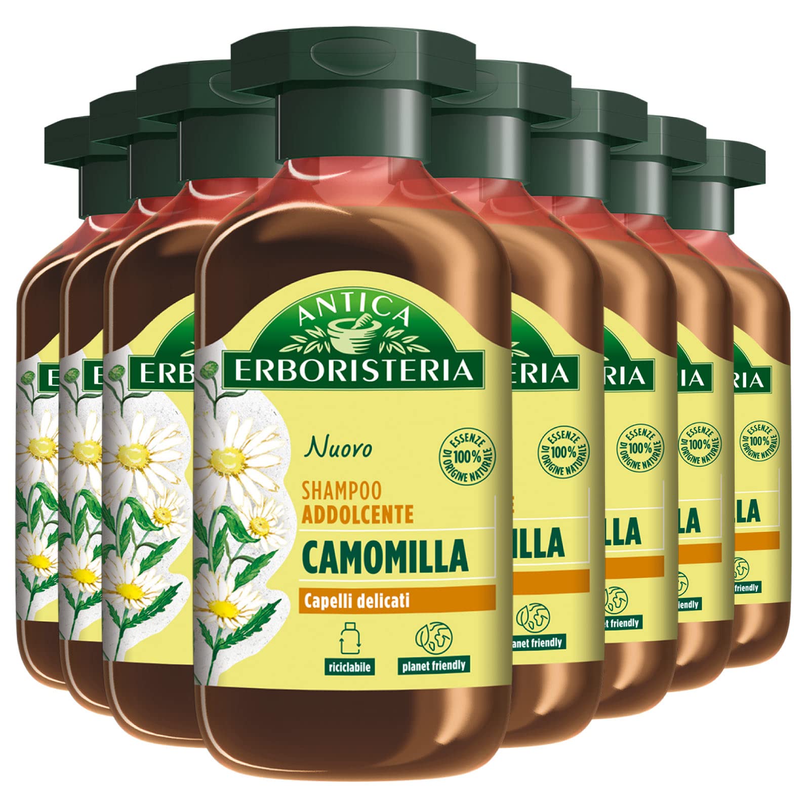 Шампунь Antique Herbal Medicine з ромашкою для ніжного волосся, веганська формула, без силіконів і барвників 8 пляшок по 250 мл, фото №1