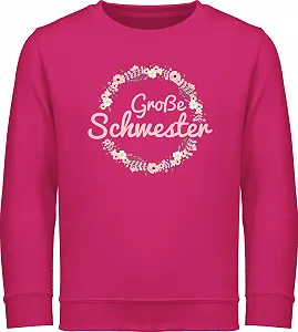 Світшот Shirtracer Дитячий Світшот і дівчаток Big Sister Рожевий - Фото 1