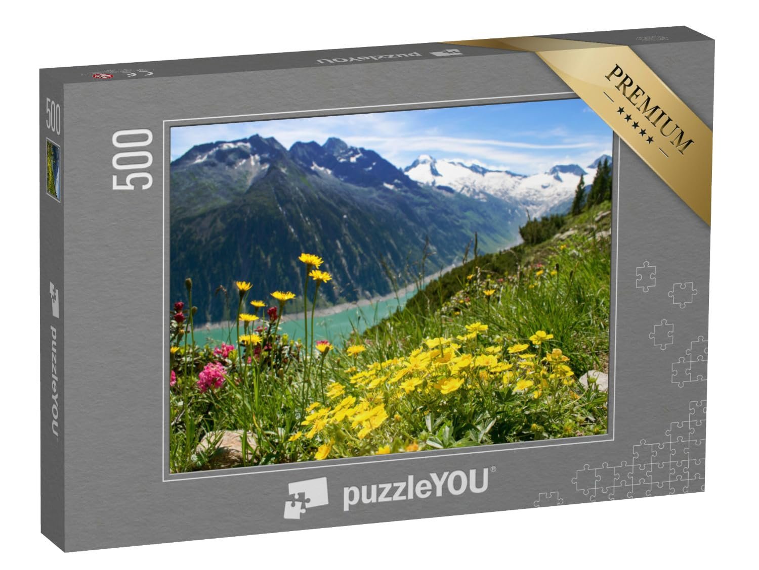 Пазл puzzleYOU Zillertal, Mountains & Valleys Циллертальские Альпы, Австрия 500 деталей, фото №1
