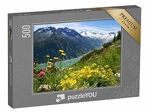 Пазл puzzleYOU Zillertal, Mountains & Valleys Циллертальские Альпы, Австрия 500 деталей - Фото 1