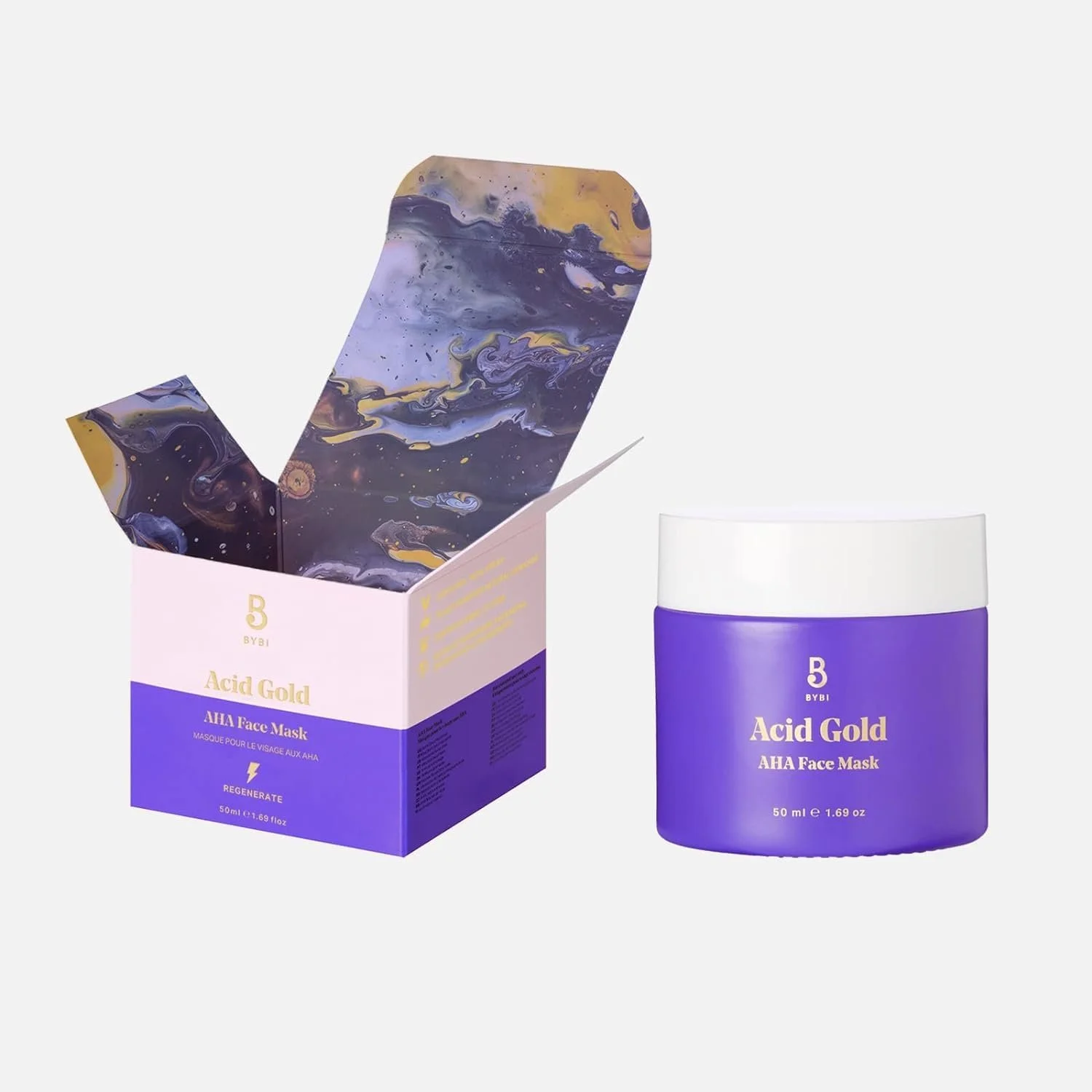 Маска для обличчя BYBI Beauty Acid Gold AHA 50 мл, фото №7