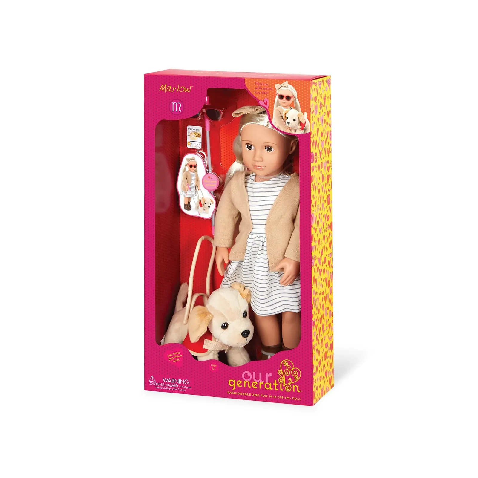 Кукла Our Generation Марлоу с собакой-поводырем и золотистым лабрадором, фото №7 Кукла Our Generation Марлоу с собакой-поводырем и золотистым лабрадором, фото №7