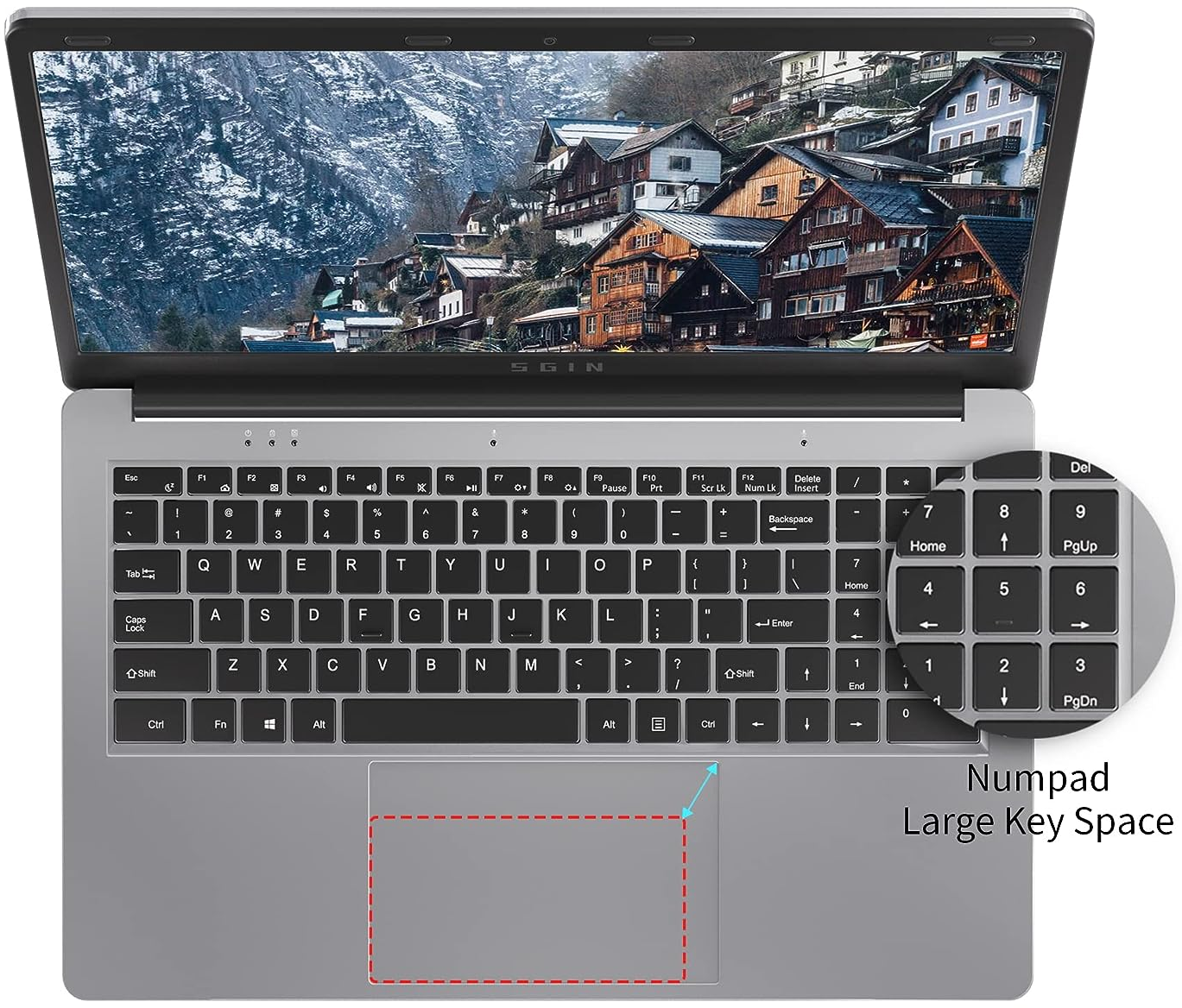 Ноутбук 15.6" Sgin M15 Intel Celeron J4105 RAM 4GB SSD 128GB Windows 11, фото №2