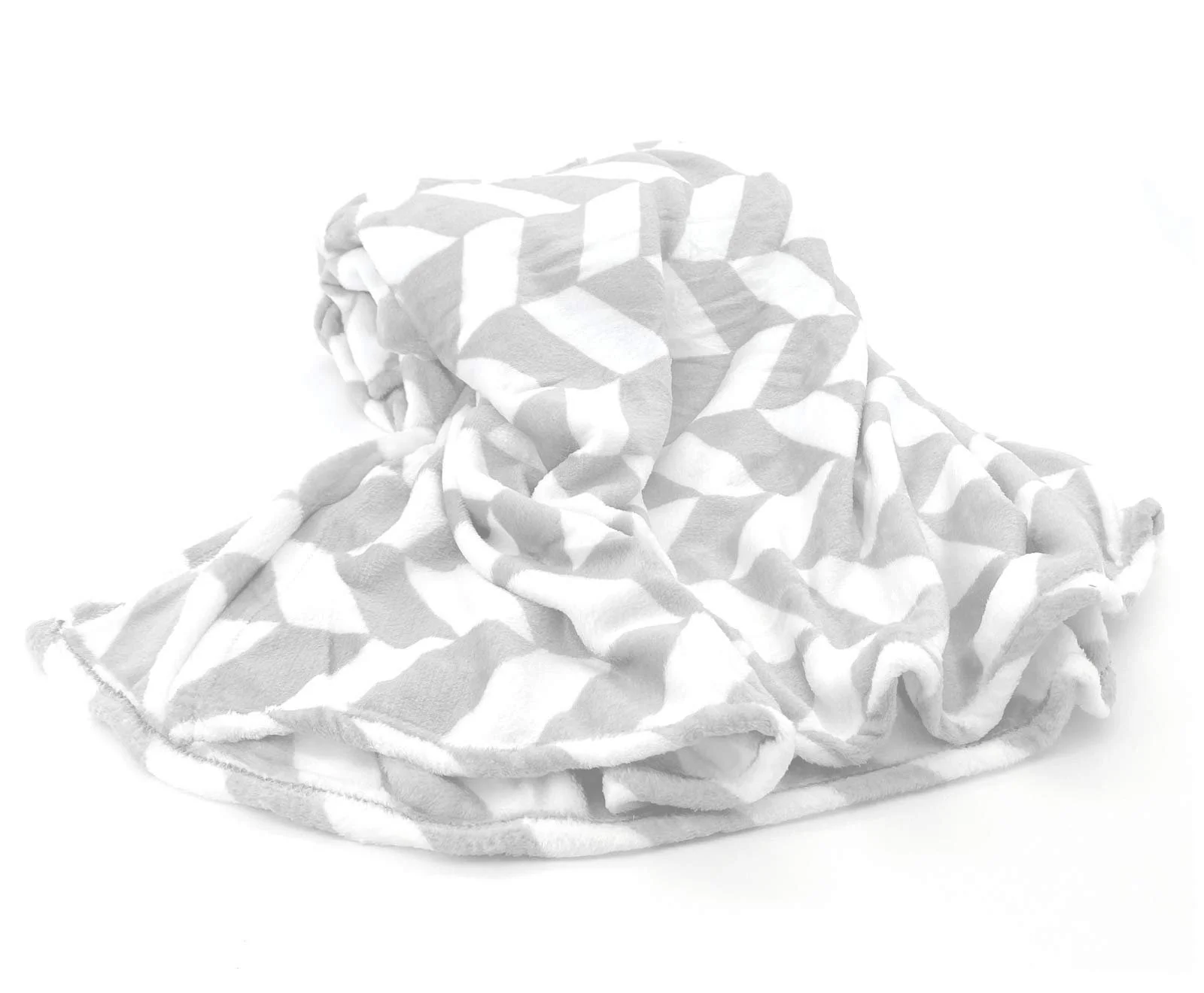 Покривало heimtexland Фланель ромбиста Суперм'яка 200 x 150 см Сріблясто-сіра, фото №2