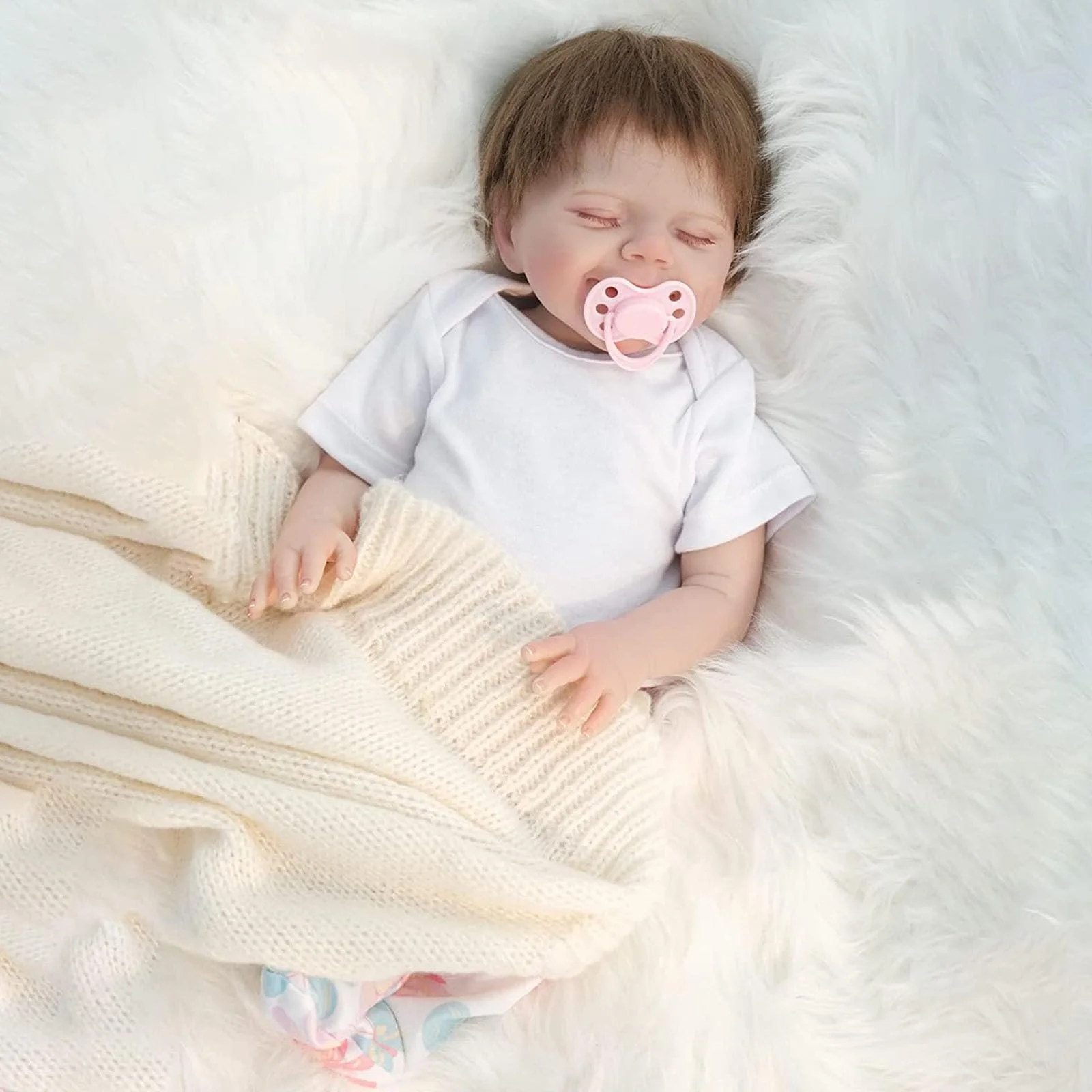 Кукла ZIYIUI Lifelike Reborn Baby 20 дюймов 50 см Handmade Soft Silicone Vinyl Reborn Baby Doll Девочка, фото №2