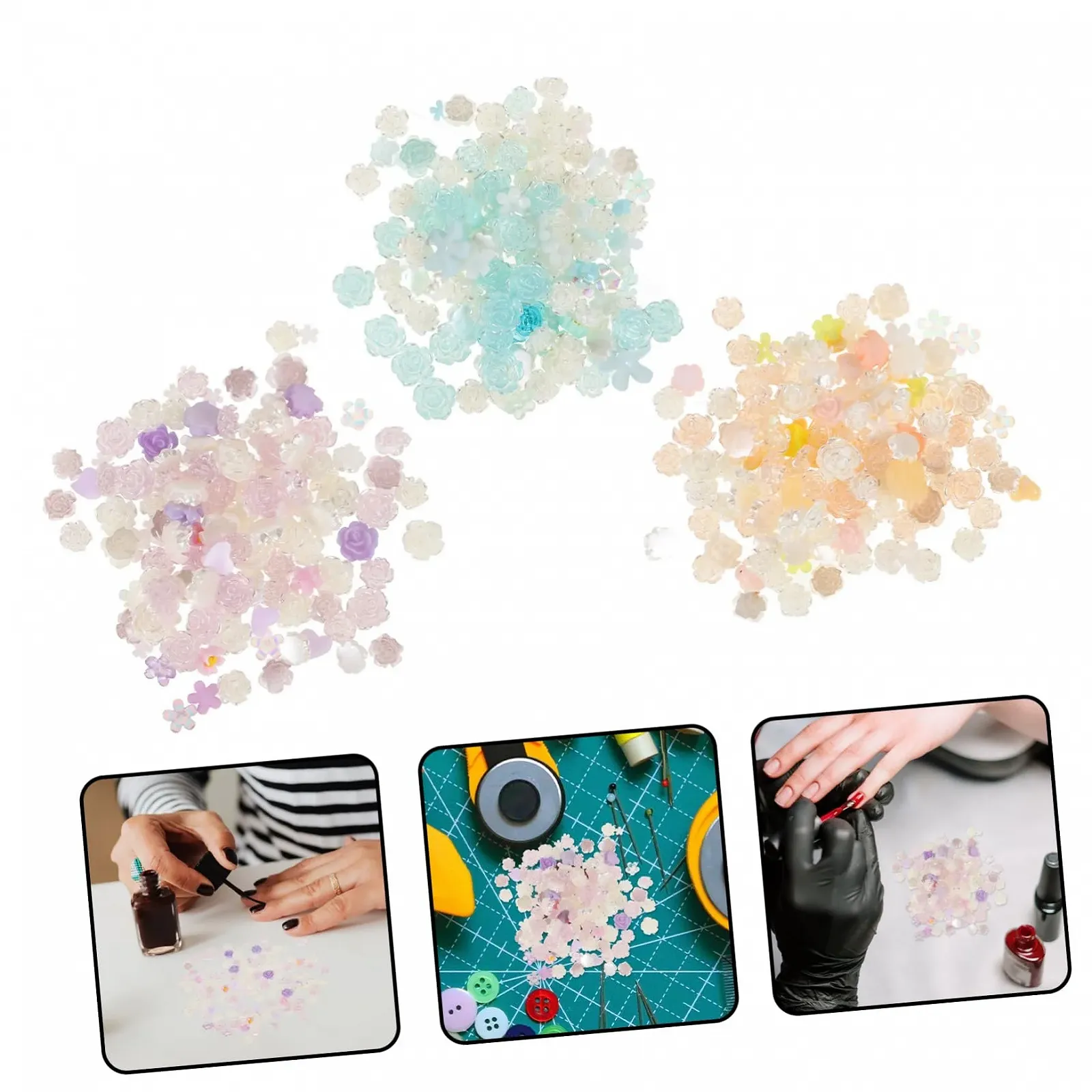 Шармы для ногтей FRCOLOR 3 кармана Смоляные украшения для чехлов для мобильных телефонов, нейл-арта и аксессуаров, фото №8