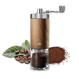 Купити Ручна кавомолка з нержавіючої сталі з керамічною жорною тиха та портативна для еспресо, мока, френч-пресу та аеропресу - Фото 1 Ручна кавомолка з нержавіючої сталі з керамічною жорною тиха та портативна для еспресо, мока, френч-пресу та аеропресу - Фото 1