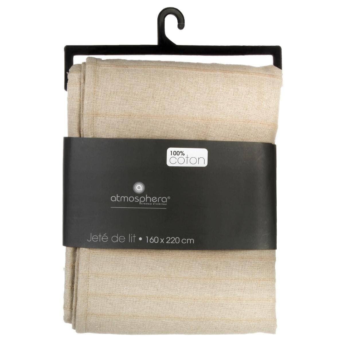 Покривало Бавовна Atmosphera Льон 160 x 220 см Бежевий, фото №2