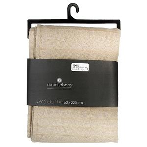 Покривало Бавовна Atmosphera Льон 160 x 220 см Бежевий synthetic.ua - Фото 1