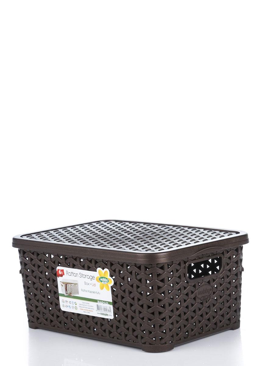 Бокс для зберігання Хоббі 6 л Шоколадний (041255-sh), фото №1