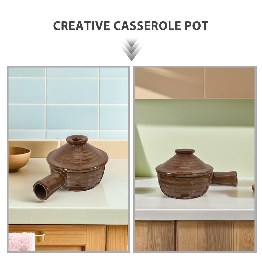 Набір горщиків для супу SOLUSTRE глиняних з кришкою та ручкою 350 мл 2 шт., фото №3 Набір горщиків для супу SOLUSTRE глиняних з кришкою та ручкою 350 мл 2 шт., фото №3