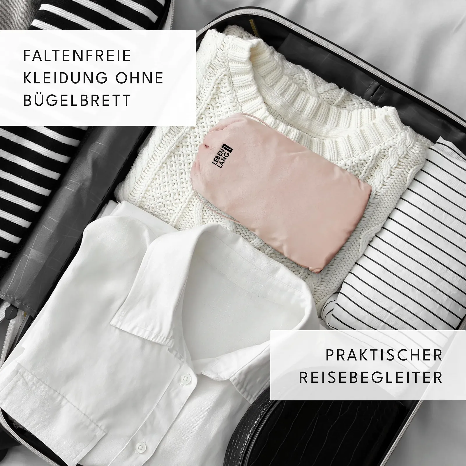 Відпарювач LEBENLANG Travel Compact Foldable 900 Вт White, фото №5