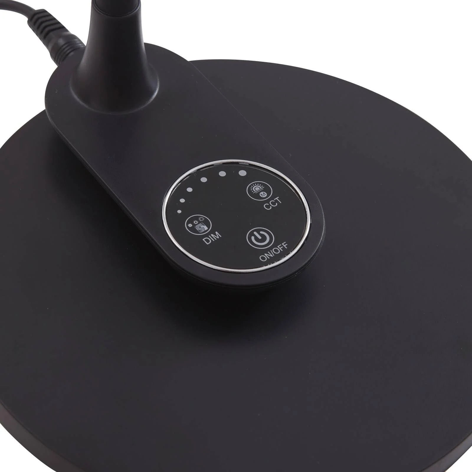 Настільна лампа Lindby Valtaria LED Touch Dimmer Modern Black, фото №8