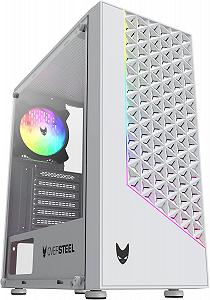 Корпус Oversteel Iridium RGB / без БЖ / Midi Tower / ATX, mATX, ITX / 2 пилових фільтри /  ARGB / Загартоване скло / Білий - Фото 1