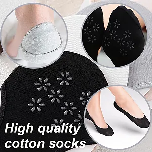 Невидимі шкарпетки для жінок, 4 пари, бавовна, наднизький виріз synthetic.ua - Фото 1