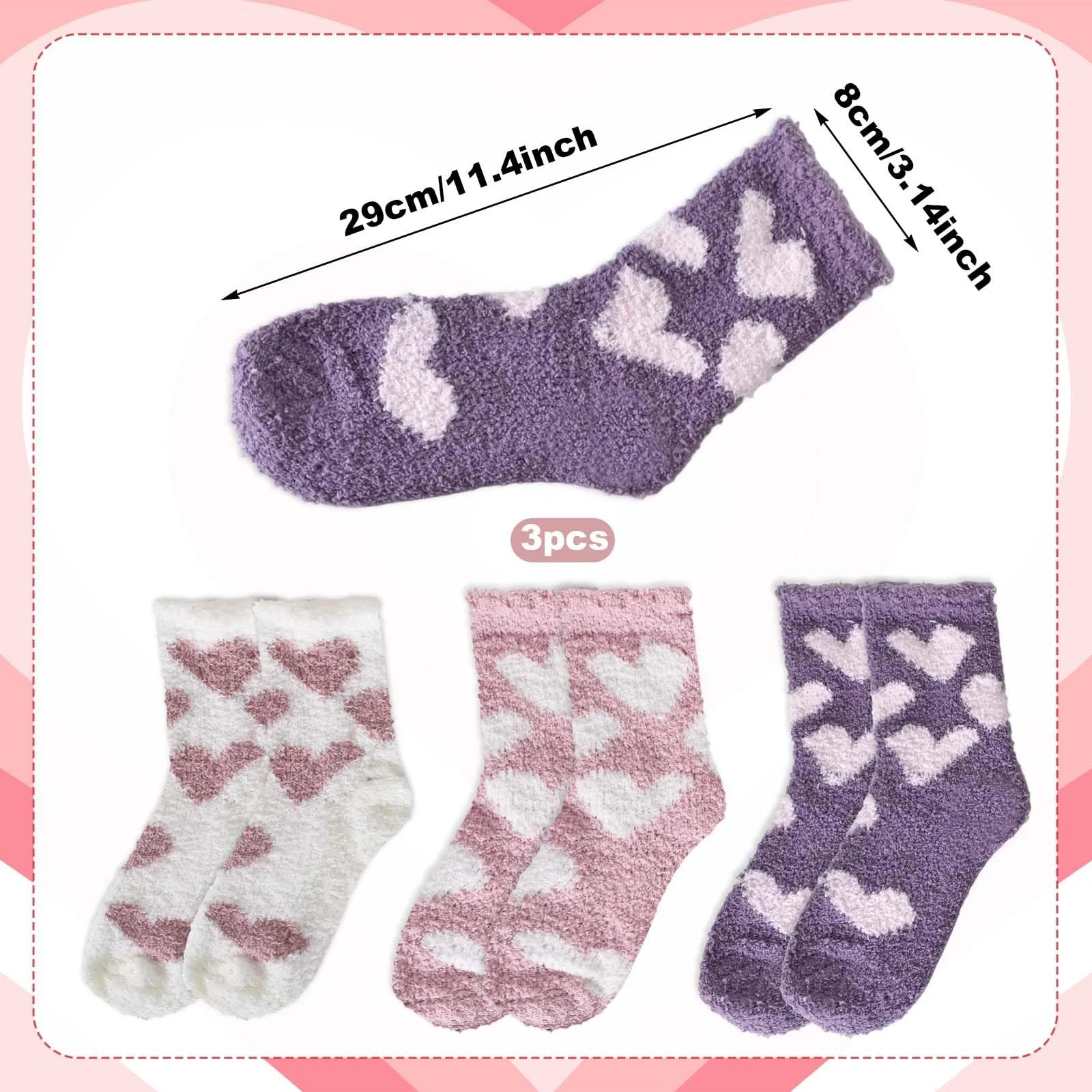 Пухнасті шкарпетки для жінок, 3 пари, фото №2 Пухнасті шкарпетки для жінок, 3 пари, фото №2