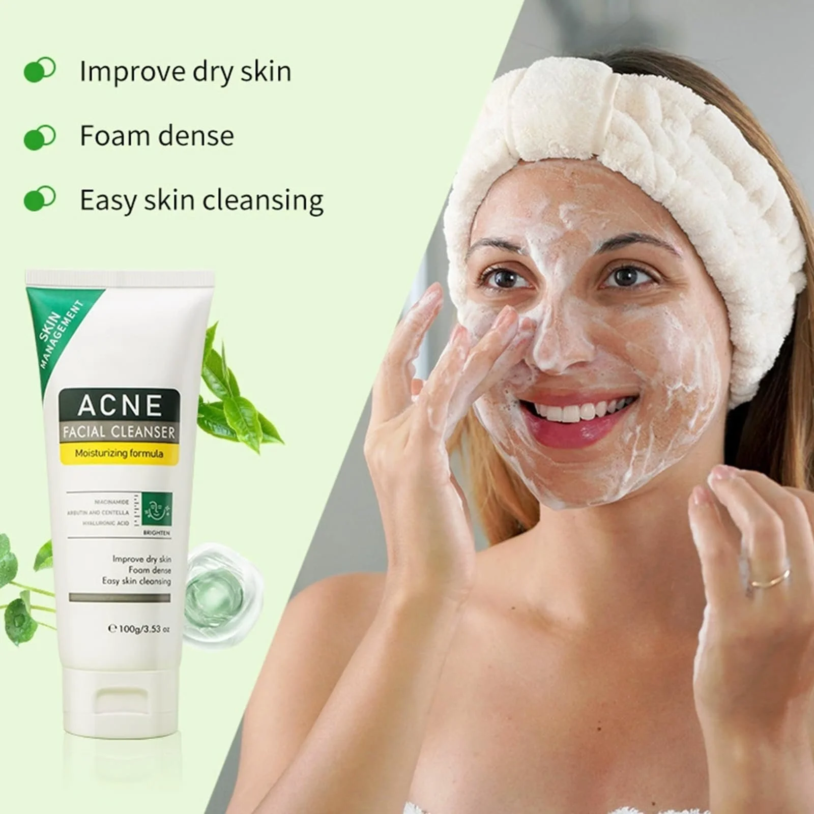 Засіб для вмивання від акне, контролює надлишковий жир, помітно зменшує прищі та чорні цятки, фото №5