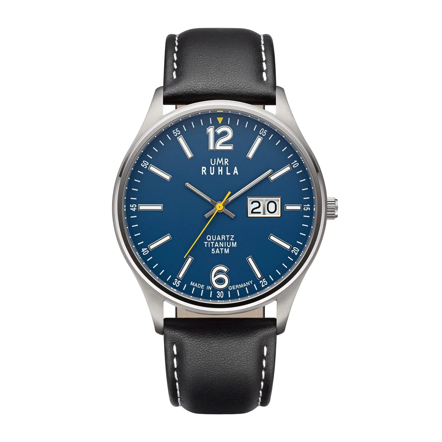 Чоловічий Кварцовий Годинник з Великою Датою UMR RUHLA Classic 17076 зі Шкіряним Ремінцем, фото №1 Чоловічий Кварцовий Годинник з Великою Датою UMR RUHLA Classic 17076 зі Шкіряним Ремінцем, фото №1