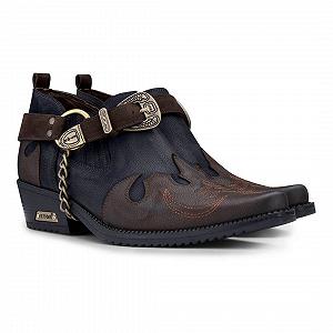 Туфли мужские TruClothing.com из 100% натуральной кожи с узором под крокодила и змею, с металлической цепочкой synthetic.ua - Фото 1